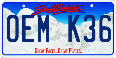 SD license plate 0EMK36