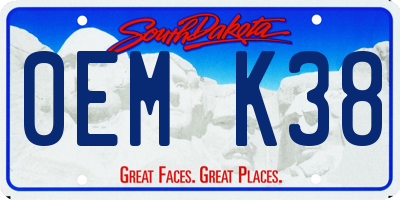 SD license plate 0EMK38