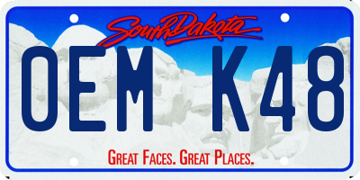 SD license plate 0EMK48