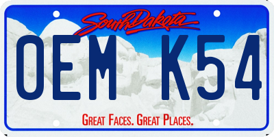 SD license plate 0EMK54