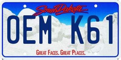 SD license plate 0EMK61