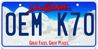 SD license plate 0EMK70