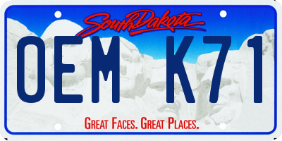 SD license plate 0EMK71