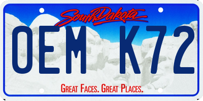 SD license plate 0EMK72