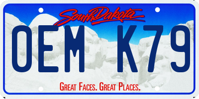 SD license plate 0EMK79
