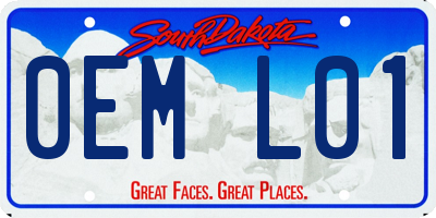 SD license plate 0EML01