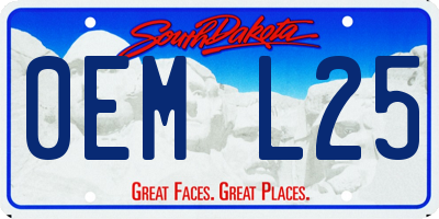 SD license plate 0EML25