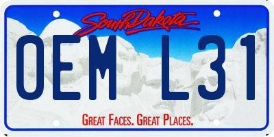 SD license plate 0EML31