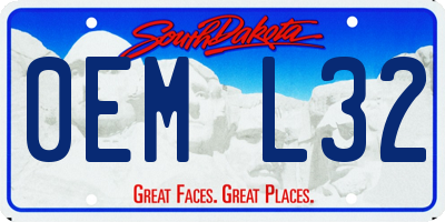 SD license plate 0EML32