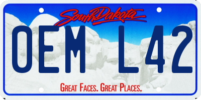 SD license plate 0EML42