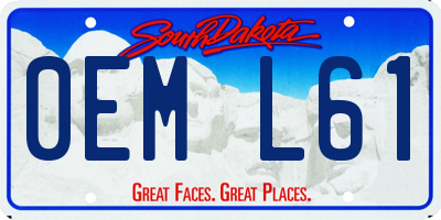 SD license plate 0EML61