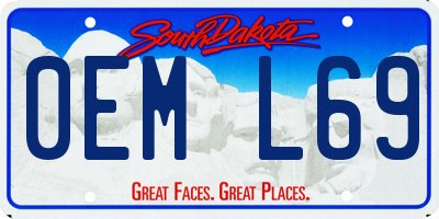 SD license plate 0EML69