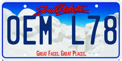 SD license plate 0EML78