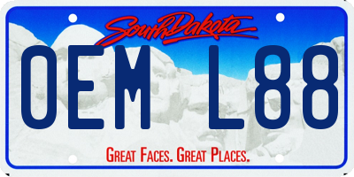 SD license plate 0EML88