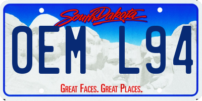SD license plate 0EML94