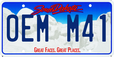 SD license plate 0EMM41
