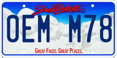 SD license plate 0EMM78