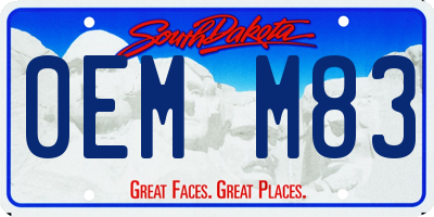 SD license plate 0EMM83