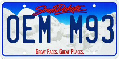 SD license plate 0EMM93