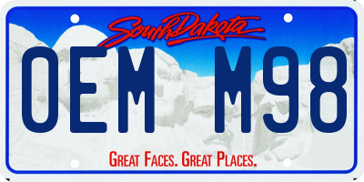 SD license plate 0EMM98