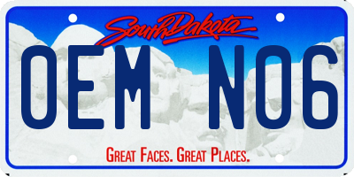 SD license plate 0EMN06