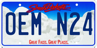 SD license plate 0EMN24