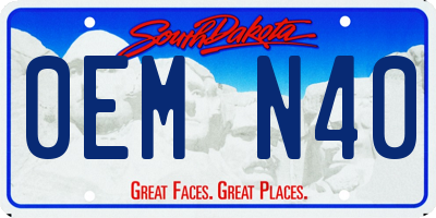 SD license plate 0EMN40