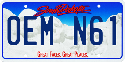 SD license plate 0EMN61