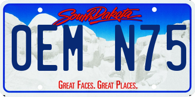 SD license plate 0EMN75