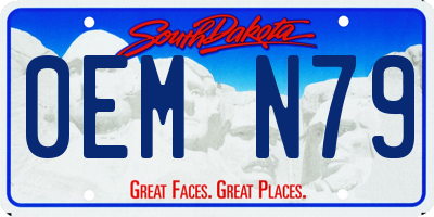 SD license plate 0EMN79