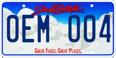 SD license plate 0EMO04