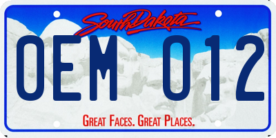 SD license plate 0EMO12