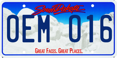 SD license plate 0EMO16
