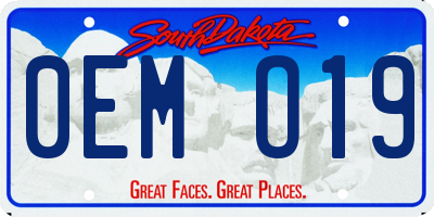 SD license plate 0EMO19
