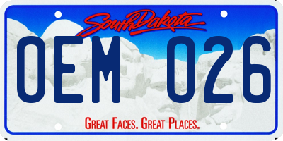 SD license plate 0EMO26