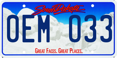 SD license plate 0EMO33
