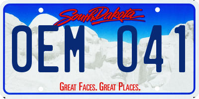 SD license plate 0EMO41