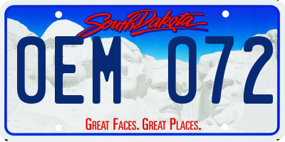 SD license plate 0EMO72