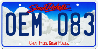 SD license plate 0EMO83