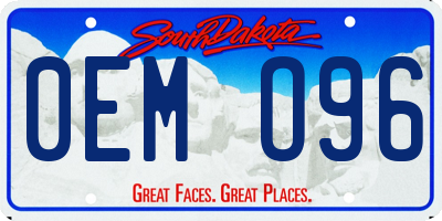 SD license plate 0EMO96