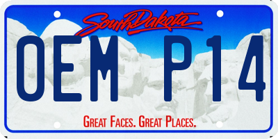 SD license plate 0EMP14