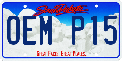 SD license plate 0EMP15