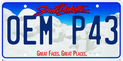 SD license plate 0EMP43