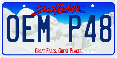 SD license plate 0EMP48