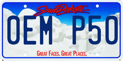 SD license plate 0EMP50
