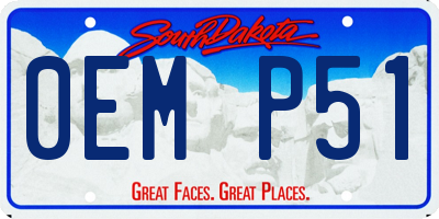 SD license plate 0EMP51