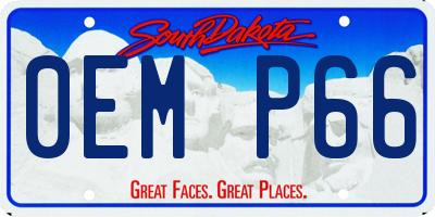 SD license plate 0EMP66