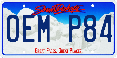 SD license plate 0EMP84