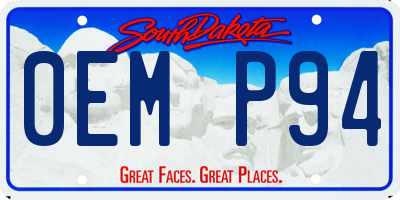SD license plate 0EMP94