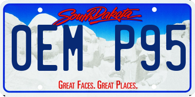 SD license plate 0EMP95